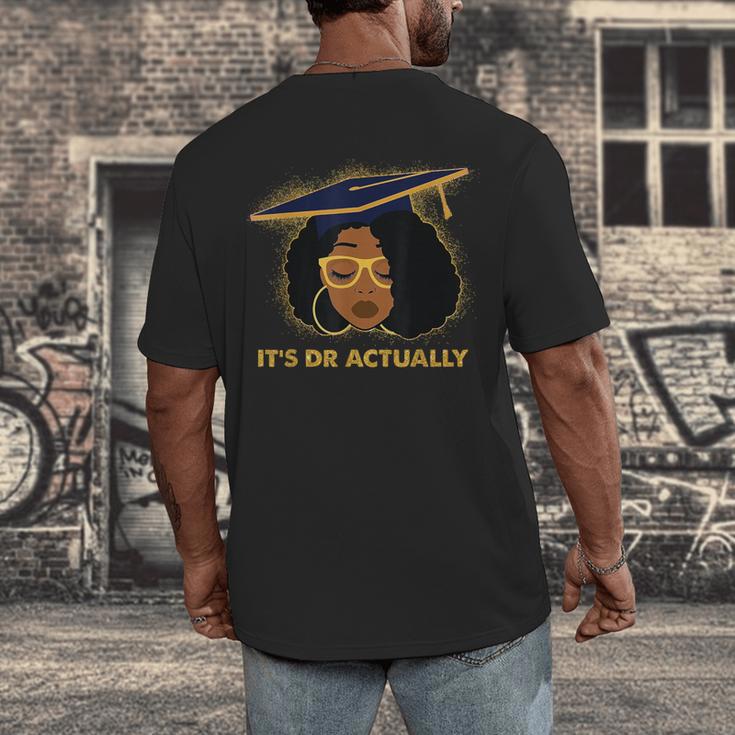 Its Doctor Actually Graduation Healthcare Afro Women Men's Back Print T-Shirt