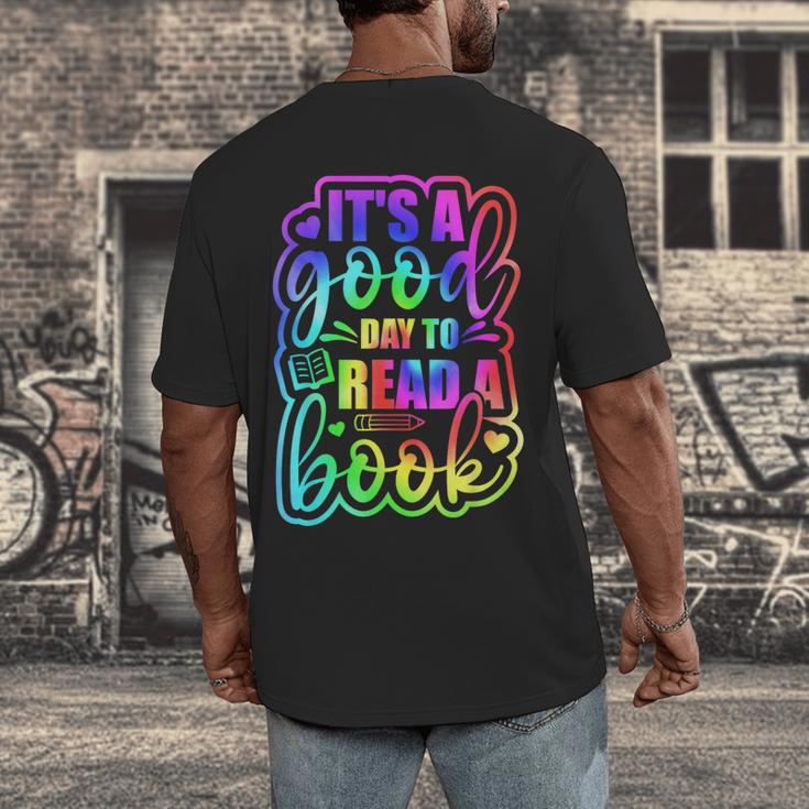 Its A Good Day To Read Book Kids Boys Girls Reading Graphic Men's Back Print T-Shirt