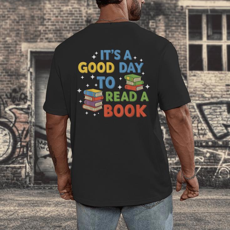 It's a Good Day To Read A Book Lovers Men Women Kids Men's Back Print T-Shirt It's a Good Day To Read A Book Lovers Men Women Kids Men's Back Print T-Shirt