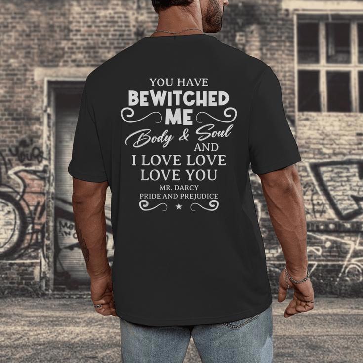 Jane Austen Pride And Prejudice Book Club Men's Back Print T-Shirt