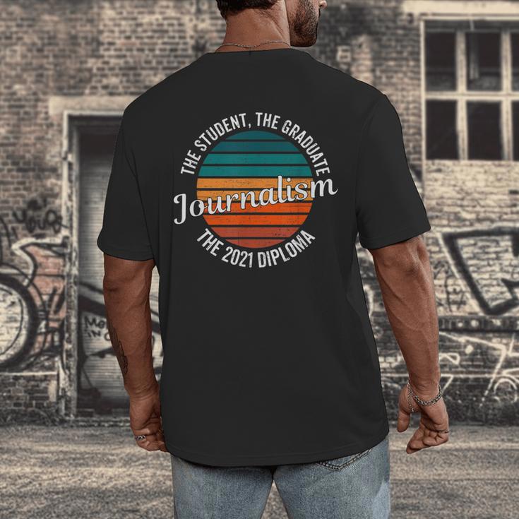 Journalism Graduation Senior Graduate Senioritis College Men's Back Print T-Shirt