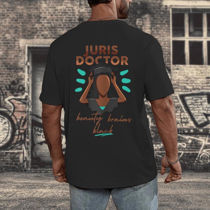 Juris Doctor Beauty Brains Juris Doctorate Graduation Men's Back Print T-Shirt