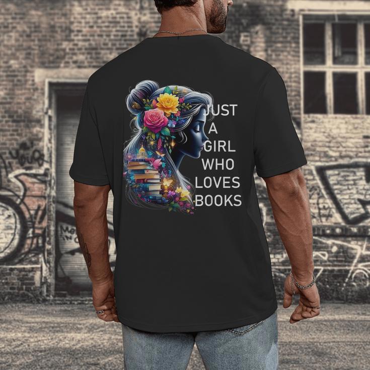 Just a Girl Who Loves Books Men's Back Print T-Shirt
