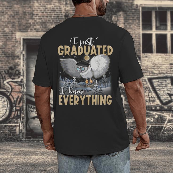 I Just Graduated I Know Everything Graduation Men's Back Print T-Shirt