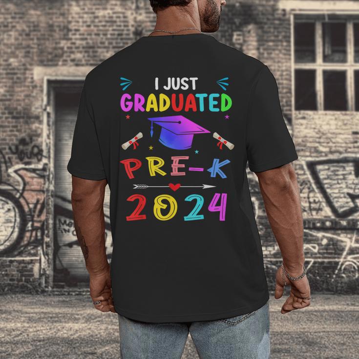 I Just Graduated Pre k Graduation 2024 Pre-Kindergarten Men's Back Print T-Shirt