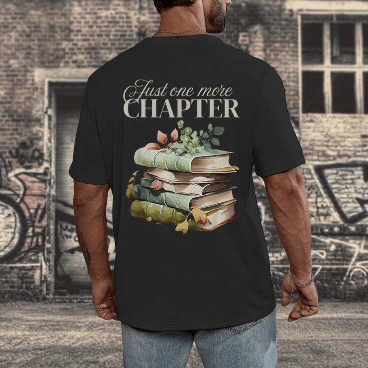 Just One More Chapter Book Lover Men's Back Print T-Shirt