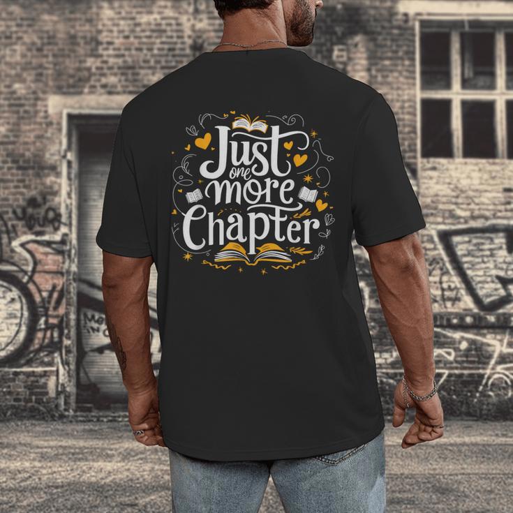 Just One More Chapter Bookish Book Reading Lover Heart Men's Back Print T-Shirt Just One More Chapter Bookish Book Reading Lover Heart Men's Back Print T-Shirt