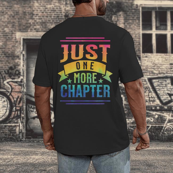 JUST ONE MORE CHAPTER Fun Reading Book Lover Men's Back Print T-Shirt JUST ONE MORE CHAPTER Fun Reading Book Lover Men's Back Print T-Shirt