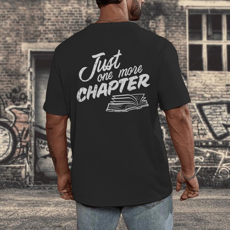 Just One More Chapter Read Reading Librarian Book Men Women Men's Back Print T-Shirt Just One More Chapter Read Reading Librarian Book Men Women Men's Back Print T-Shirt