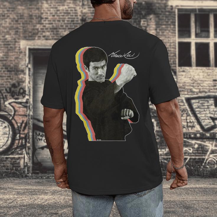 Kids Bruce Lee Photo From Fighting Method Book Kids Men's Back Print T-Shirt Kids Bruce Lee Photo From Fighting Method Book Kids Men's Back Print T-Shirt