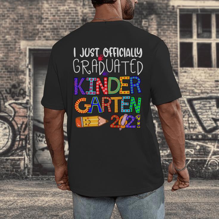 Kids Kindergarten Graduation Class Of 2021 Shirt I Just Graduated Men's Back Print T-Shirt