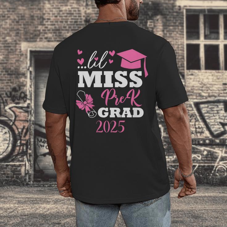 Kids Little Miss Pre-K Grad Preschool Prek Graduation 2025 Men's Back Print T-Shirt