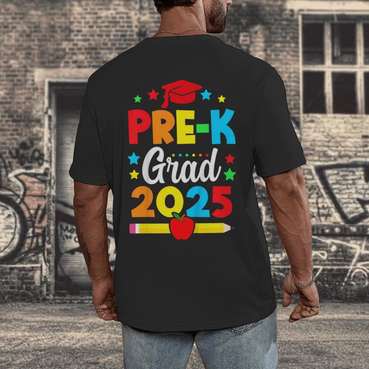 Kids Pre-K Grad 2025 Preschool Graduation 2025 Men's Back Print T-Shirt