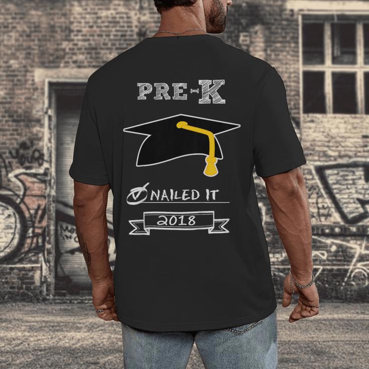 Kids Pre-K School Graduation Nailed It 2018 TShirt Boy Girl Men's Back Print T-Shirt