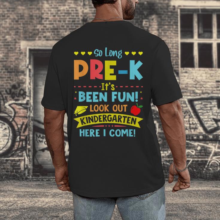 Kids So Long PRE-K It's Been Fun Graduation Men's Back Print T-Shirt