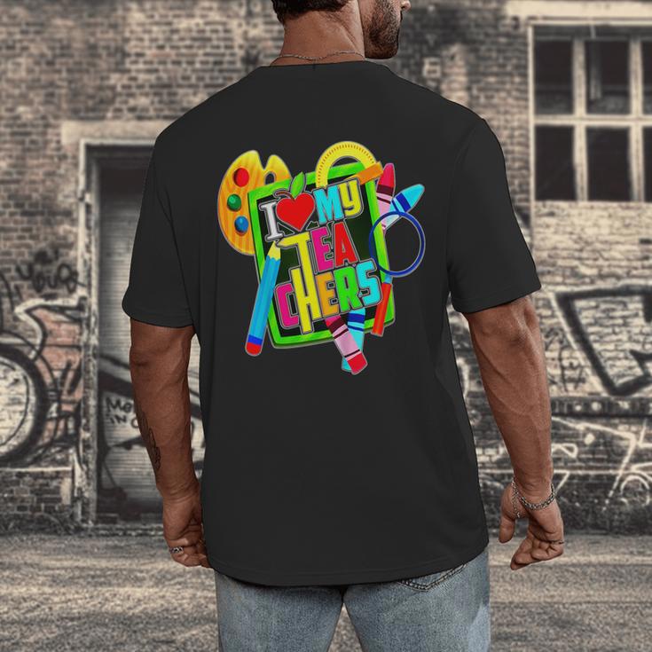 Kids Teens Graduation I Heart My Teachers I Love My Teachers Men's Back Print T-Shirt