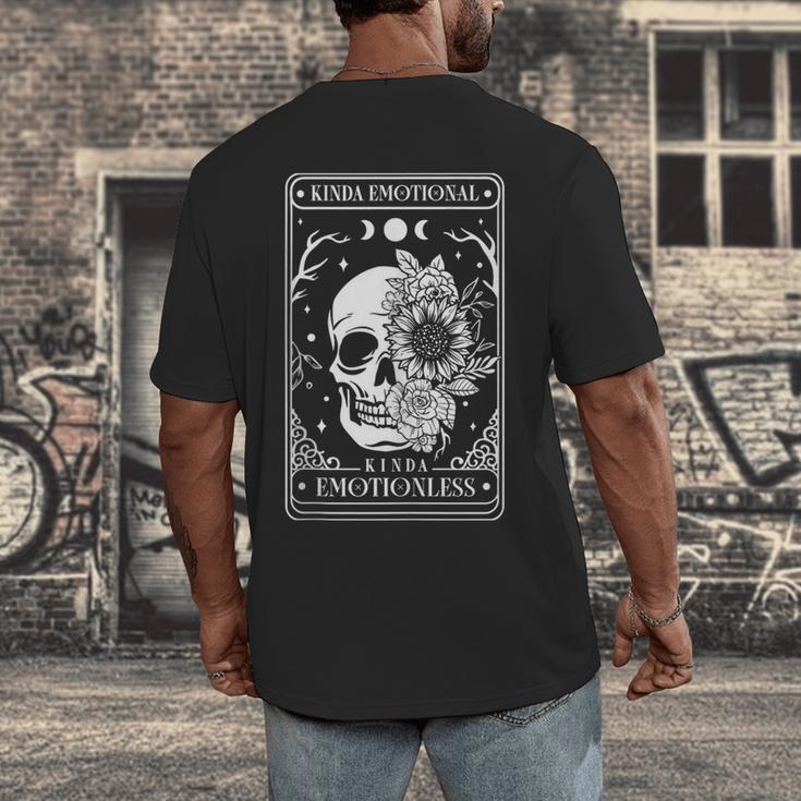 Kinda Emotional Kinda Emotionless Tarot Card Introvert Men's Back Print T-Shirt Kinda Emotional Kinda Emotionless Tarot Card Introvert Men's Back Print T-Shirt