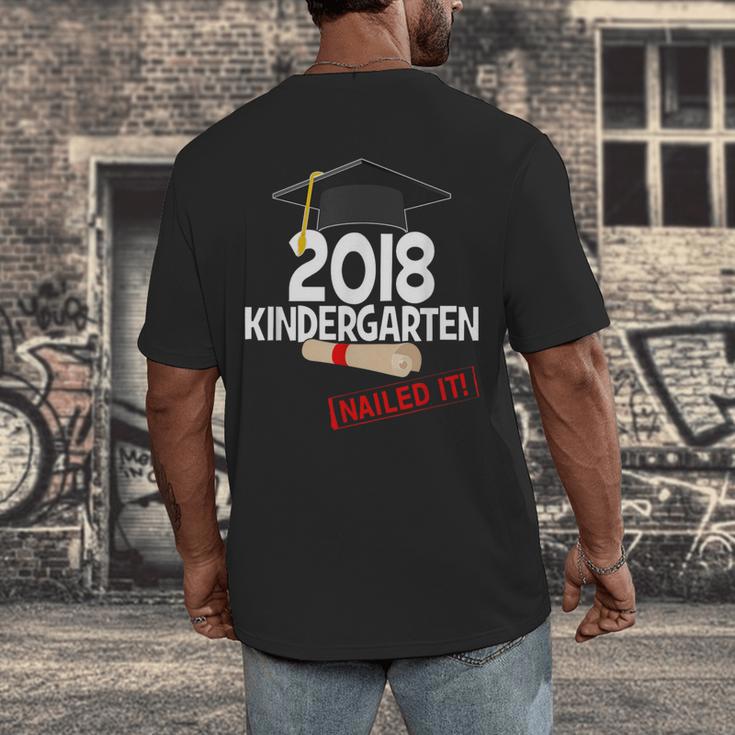 Kindergarten 2018 NAILED IT Graduation Graduate Men's Back Print T-Shirt
