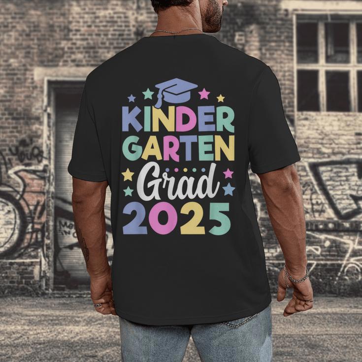 Kindergarten Graduation Kindergarten Grad Kid Girl Boy 2025 Men's Back Print T-Shirt