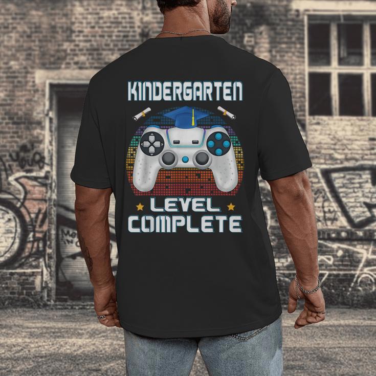 Kindergarten Graduation Level Complete Gamer 2024 Gaming Boy Men's Back Print T-Shirt