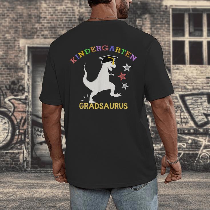 Kindergarten Graduation Shirt 2019 Dinosaur Graduate Party Men's Back Print T-Shirt