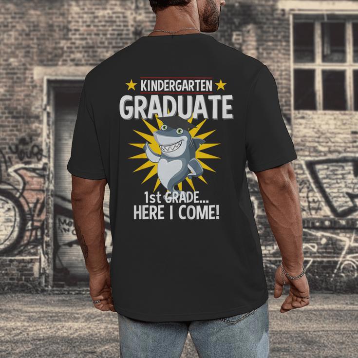 Kindergarten Graduation Shirts 2019 Shark Grad Toddler Men's Back Print T-Shirt