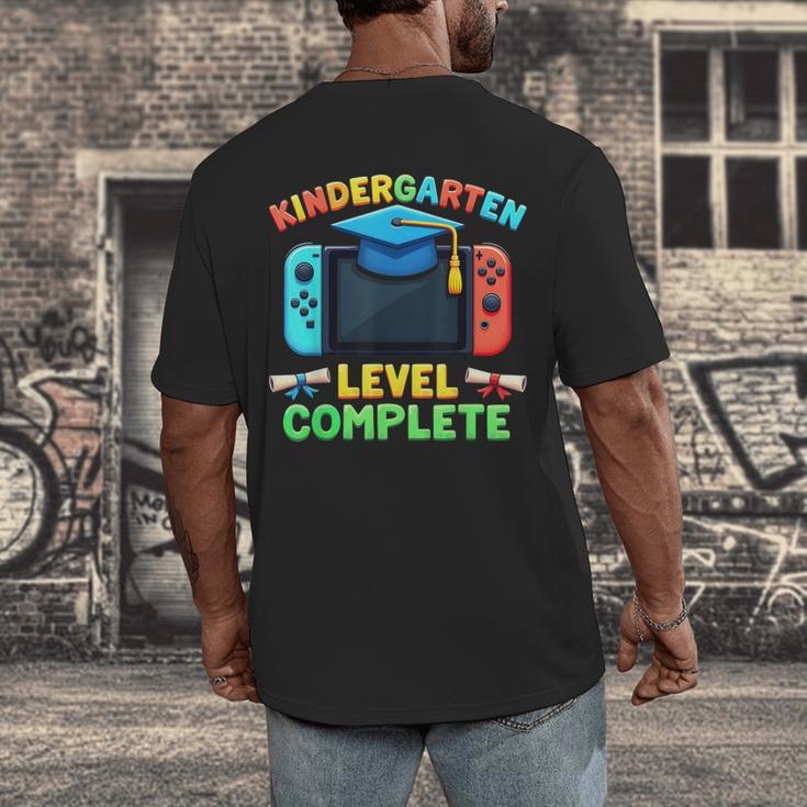 Kindergarten Level Complete Graduation Class 2025 Gamer Boys Men's Back Print T-Shirt