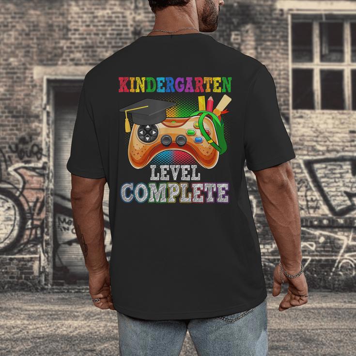 Kindergarten Level Complete Last Day Of School Graduation Men's Back Print T-Shirt