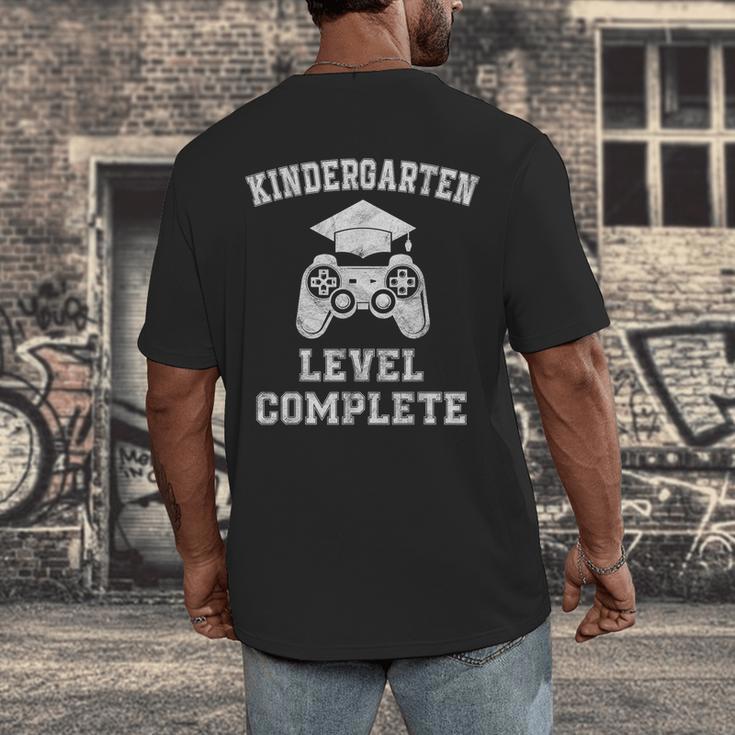 Kindergarten Level Complete Retro Graduation Video Gamer Men's Back Print T-Shirt