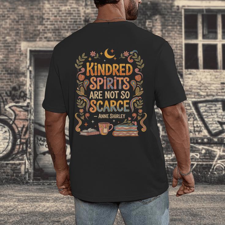 Kindred Spirits Are Not So Scarce Bookish Quote Men's Back Print T-Shirt
