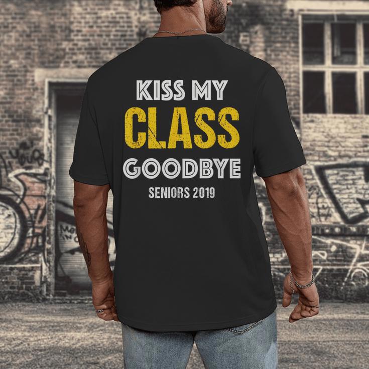 Kiss My Class Goodbye Shirt 2019 Graduation Shirt Men's Back Print T-Shirt