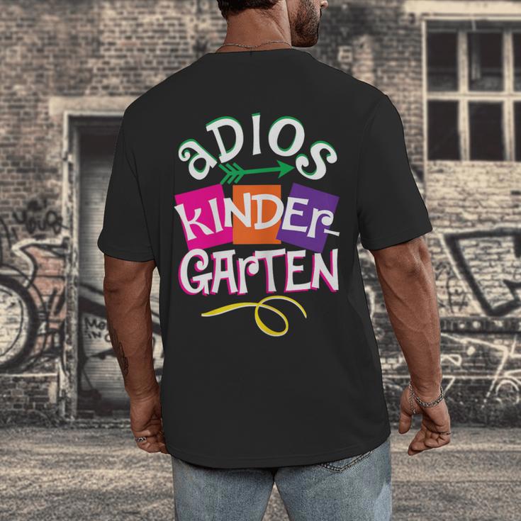Last Day Of School Adios Kindergarten Graduation Kids Girls Men's Back Print T-Shirt