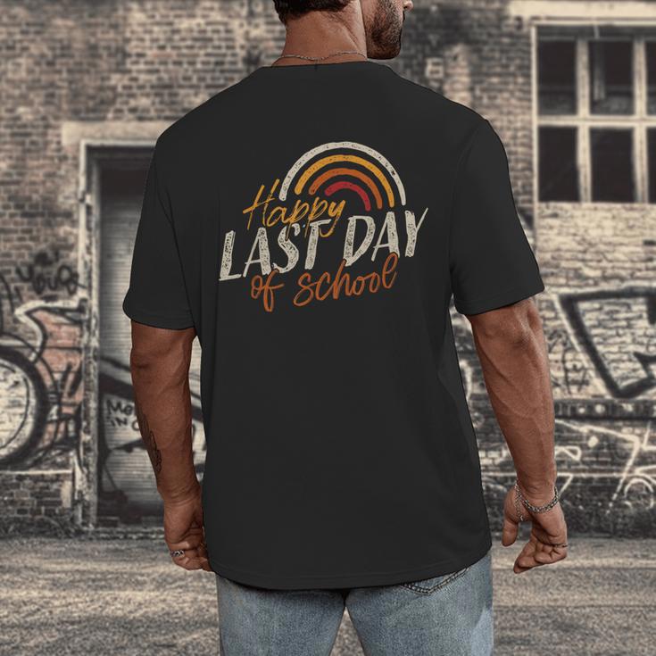 Last Day Of School Shirt For Teacher Kids Student Graduation Men's Back Print T-Shirt