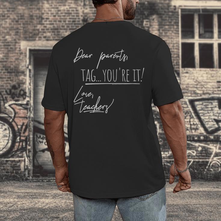 Last Day Of School Shirt For Teachers Graduation Men's Back Print T-Shirt