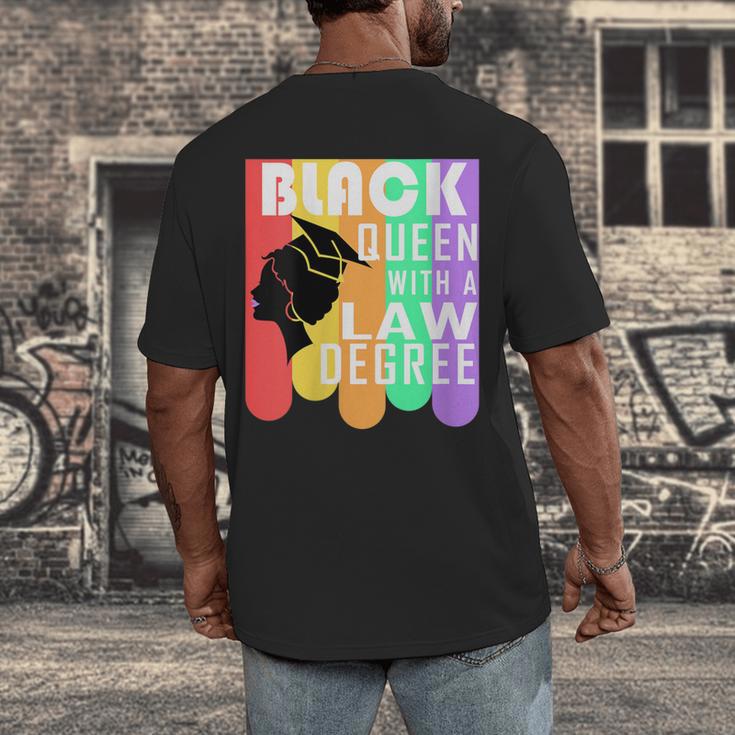 Law School Graduation Queen New Lawyer Attorney Grad Men's Back Print T-Shirt