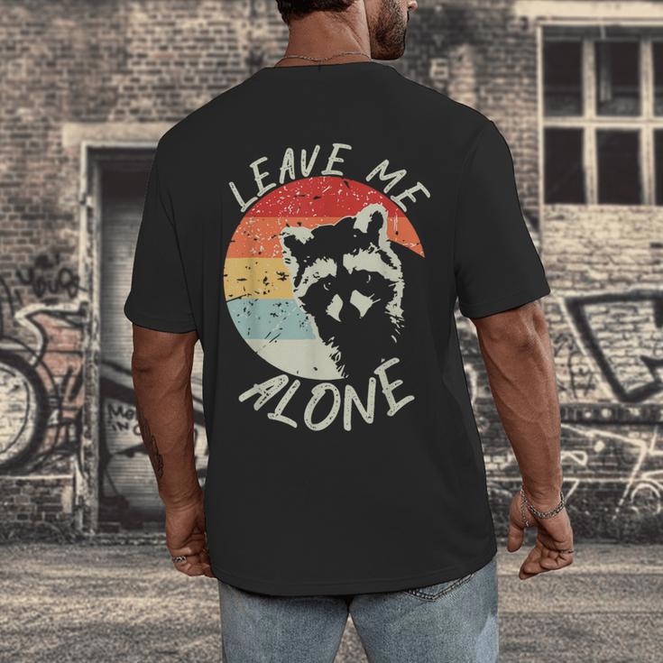 Leave Me Alone Raccoon Lover Introvert Antisocial Shy INTP Men's Back Print T-Shirt Leave Me Alone Raccoon Lover Introvert Antisocial Shy INTP Men's Back Print T-Shirt
