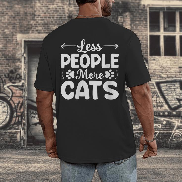 Less People More Cats Introvert's Dream Tee Men's Back Print T-Shirt