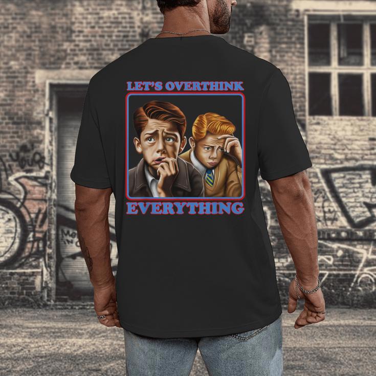 Let's Overthink Everything Shirt Antisocial Introvert Men's Back Print T-Shirt