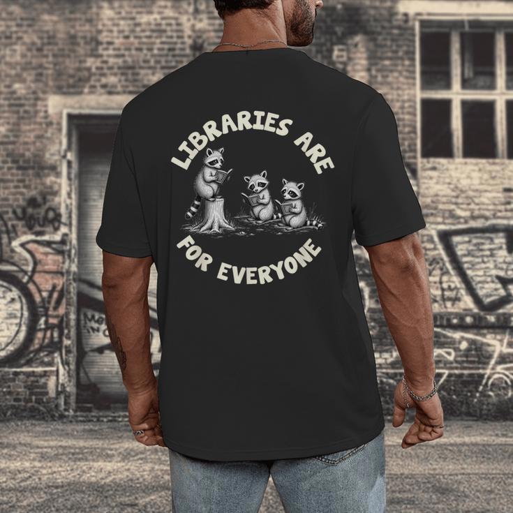 Libraries Are For Everyone Read Banned Book Librarian Reader Men's Back Print T-Shirt Libraries Are For Everyone Read Banned Book Librarian Reader Men's Back Print T-Shirt