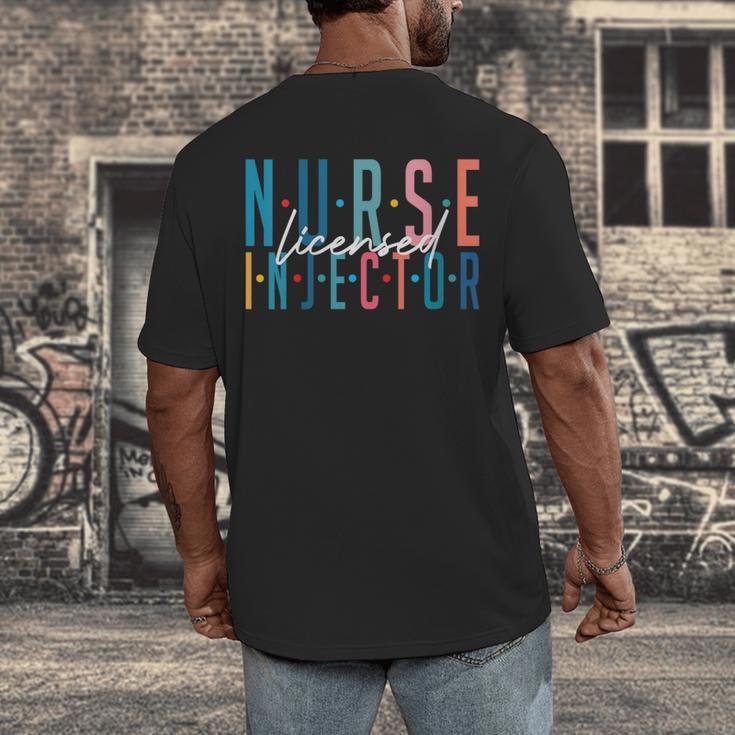 Licensed Nurse Injector Graduation Nurse Injector Men's Back Print T-Shirt