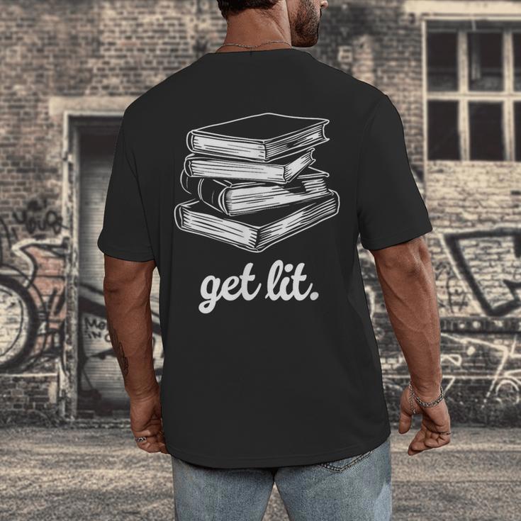Get Lit Books Men's Back Print T-Shirt