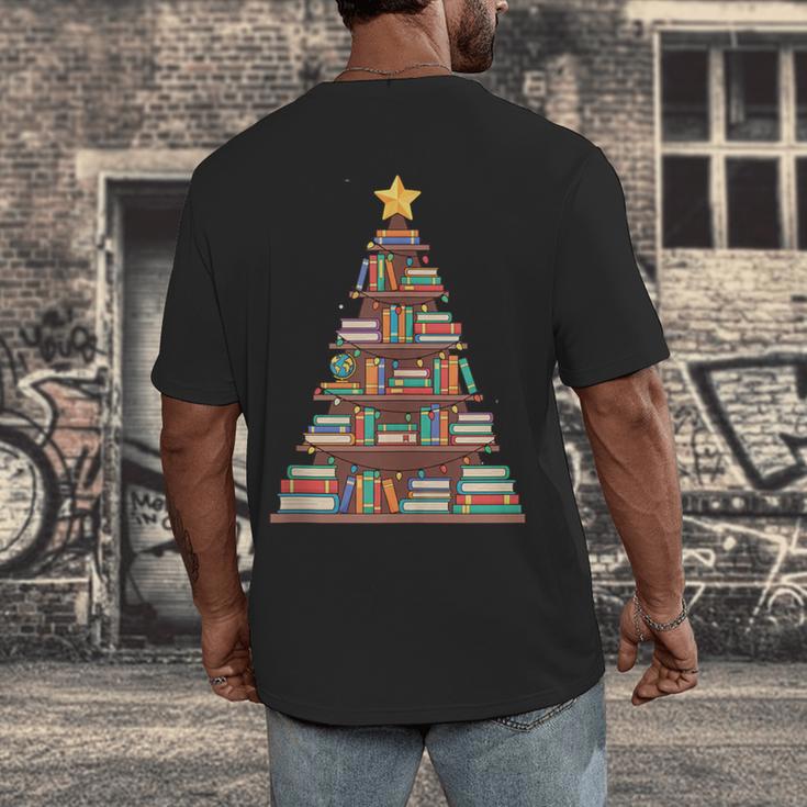 Literary Book Tree Bookish Shelf Art For Avid Readers Men's Back Print T-Shirt