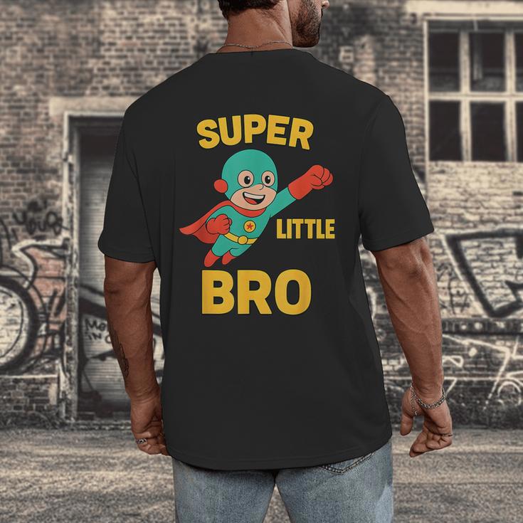 Little Cute Superhero Brother Comic Book Baby Bro Men's Back Print T-Shirt