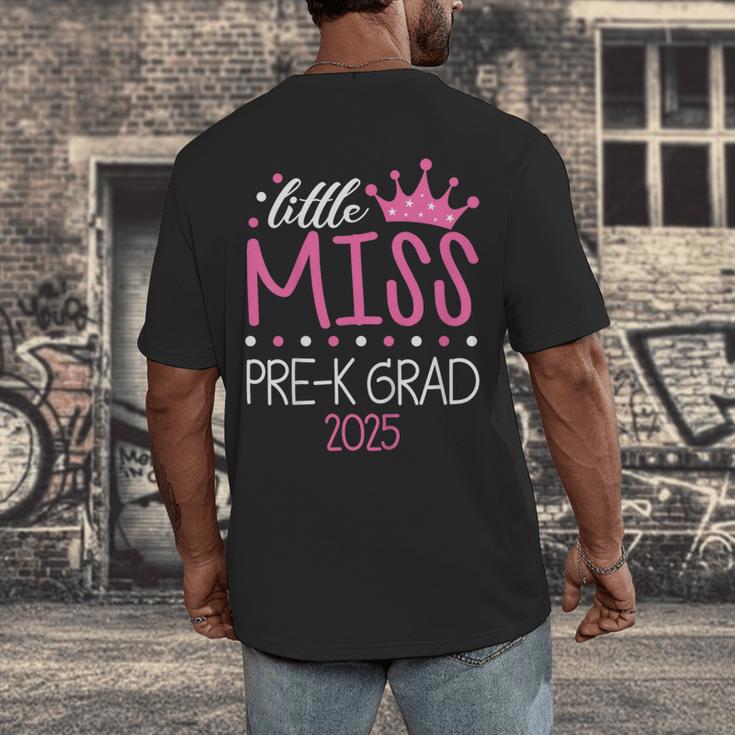 Little Miss Pre-K Grad Preschool Prek Graduation 2025 Men's Back Print T-Shirt