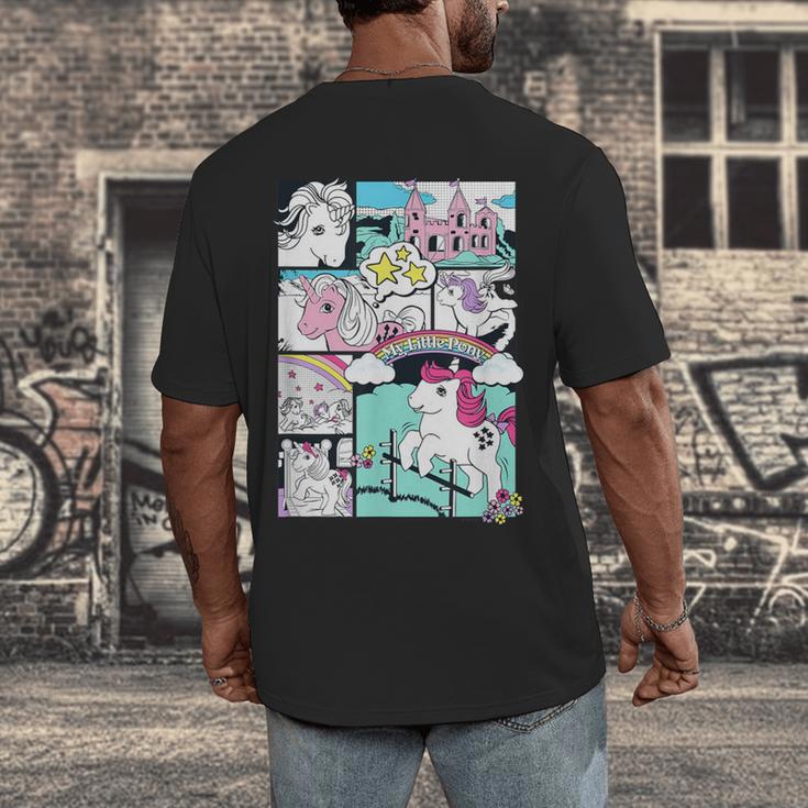 My Little Pony Classic Vintage Rainbow Castle Comic Book Men's Back Print T-Shirt