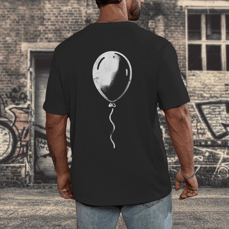 Lone Balloon Celebration Individualistic Introvert Party Men's Back Print T-Shirt