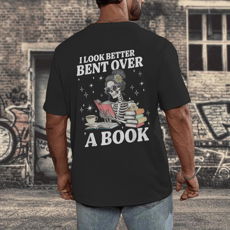 I Look Better Bent Over A Book Book Lover Men's Back Print T-Shirt