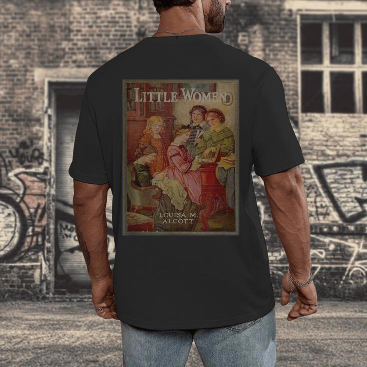 Louisa May Alcott Coming Of Age Novel Little Women Book Cover Small Men's Back Print T-Shirt Louisa May Alcott Coming Of Age Novel Little Women Book Cover Small Men's Back Print T-Shirt