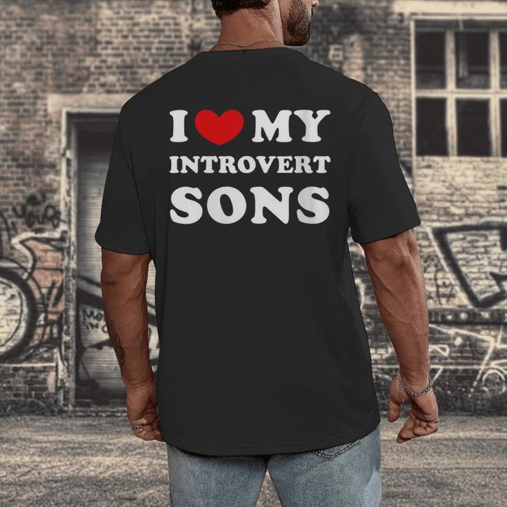 I Love My Introvert Sons I Heart My Introvert Sons Men's Back Print T-Shirt I Love My Introvert Sons I Heart My Introvert Sons Men's Back Print T-Shirt