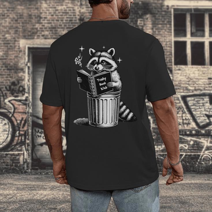 I Love Trashy Book Club Raccoon No Shelf Control Weirdcore Men's Back Print T-Shirt